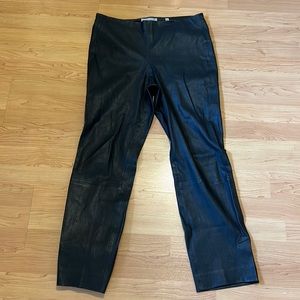 Vince black stretch leather pants